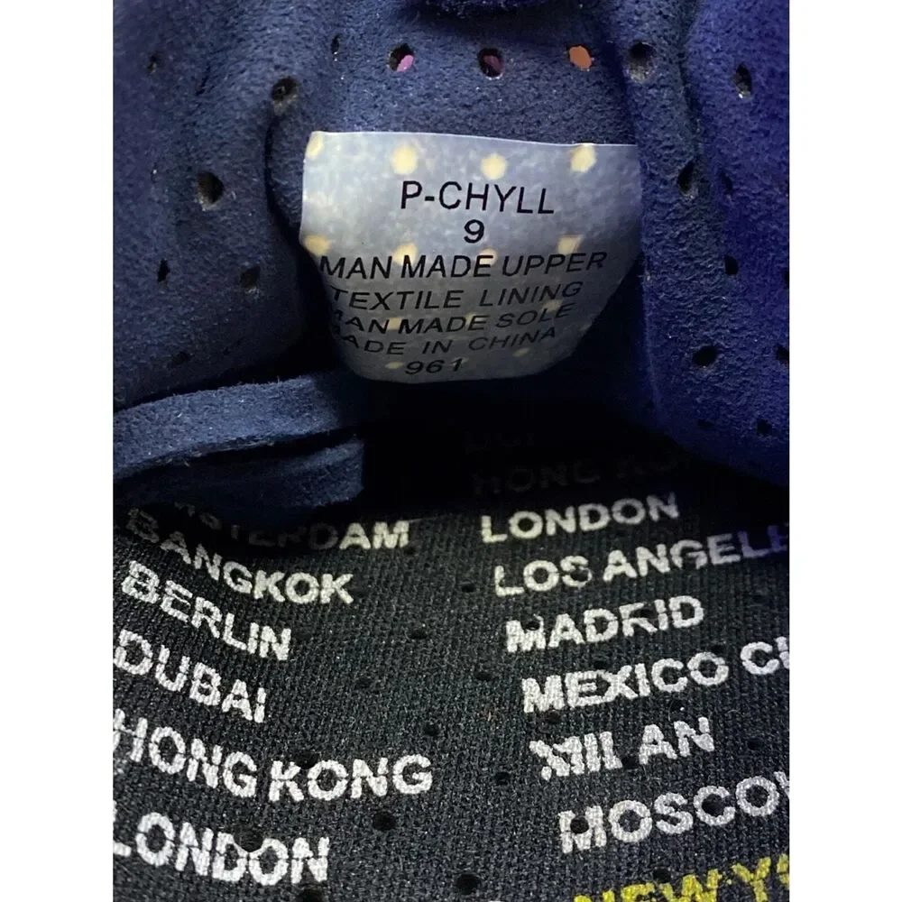 Steve Madden Men's 9 Blue Suede P-CHYLL Perforated Low Top Sneakers - Picture 8 of 9